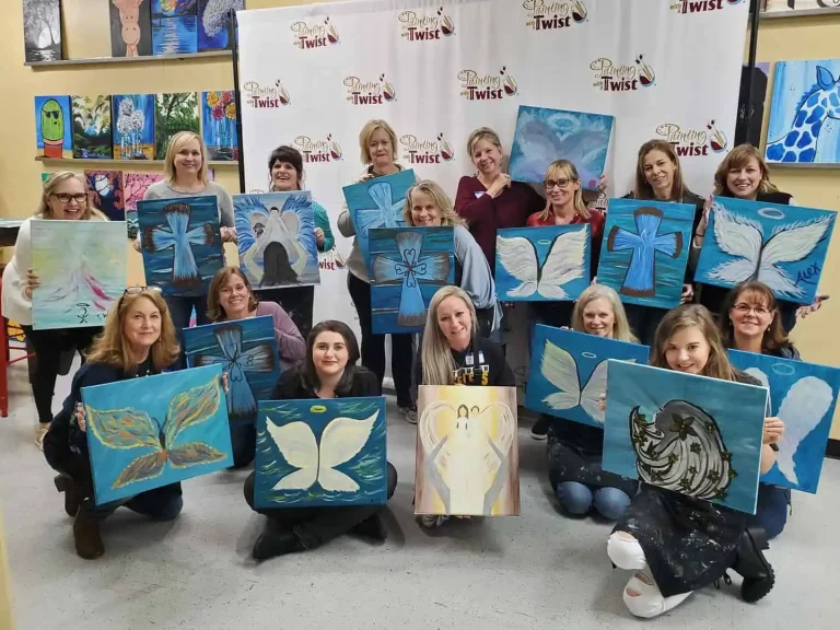 Having fun painting!