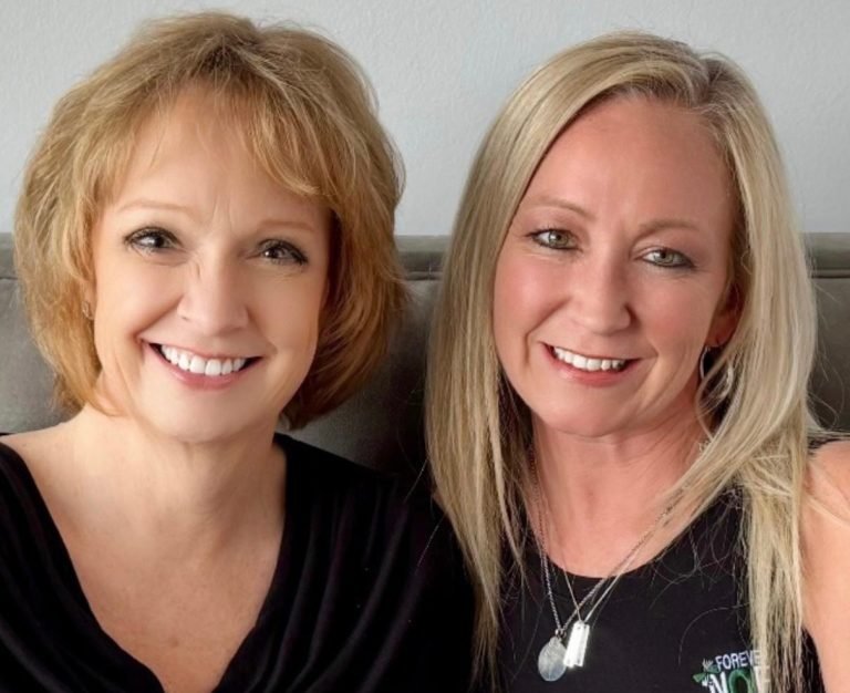 Warrior Moms Jenny and Robyn doing an interview for Forsyth county news